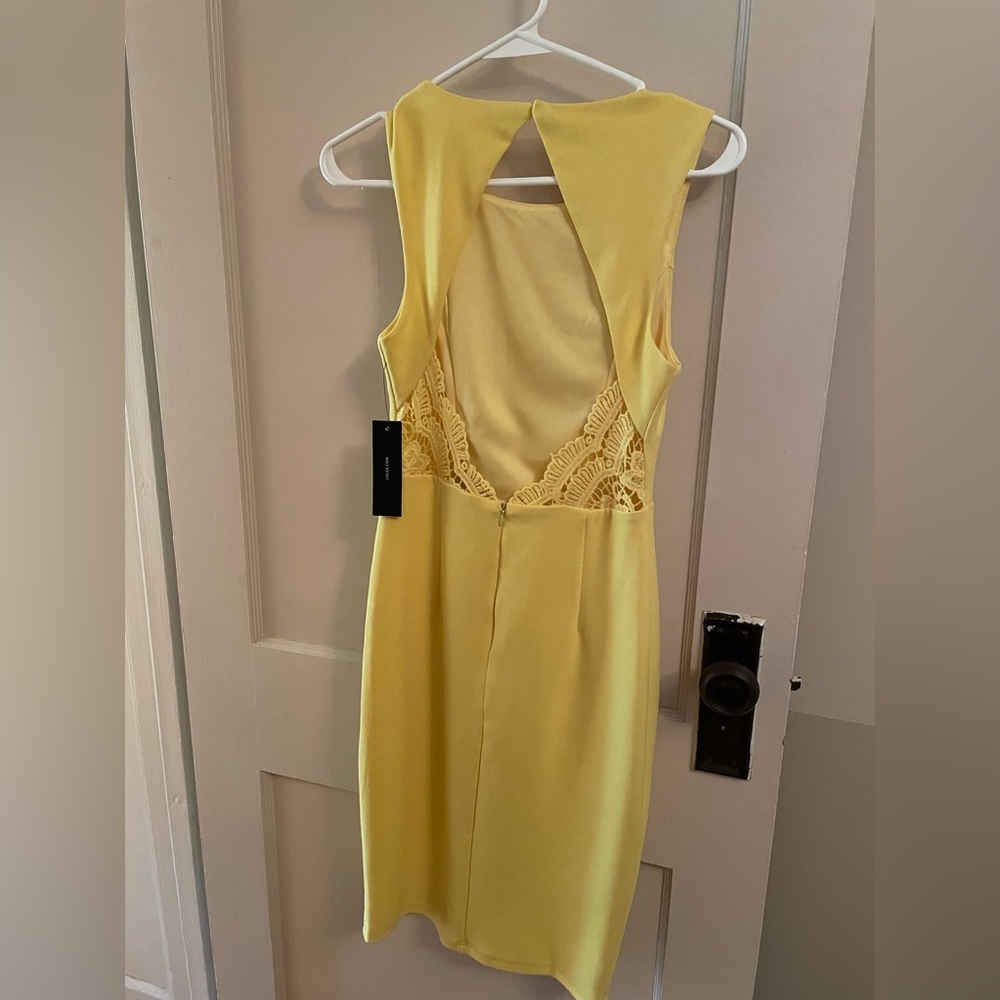 Lulu’s canary yellow open-back dress. Size small - Picture 2 of 2